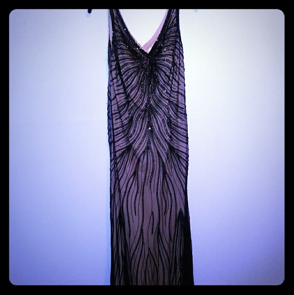 Formal bearded black dress